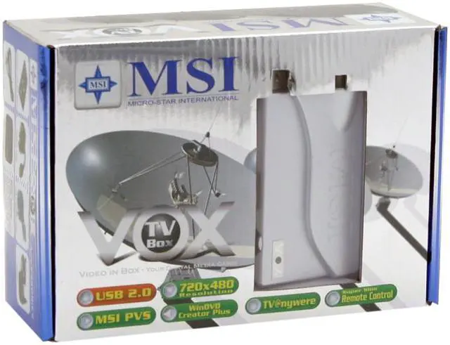 Alt view image 4 of 4 - MSI External TV Tuner Video Capture Box MSI VOX USB 2.0 Interface