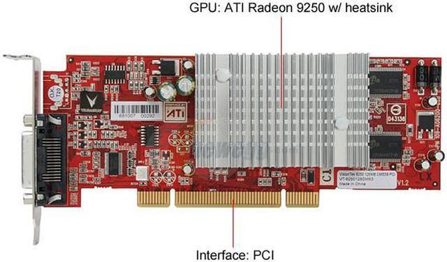 Alt view image 3 of 7 - VisionTek Radeon 9250 128MB DDR PCI Low Profile Graphics Card VTK9250128PSFF