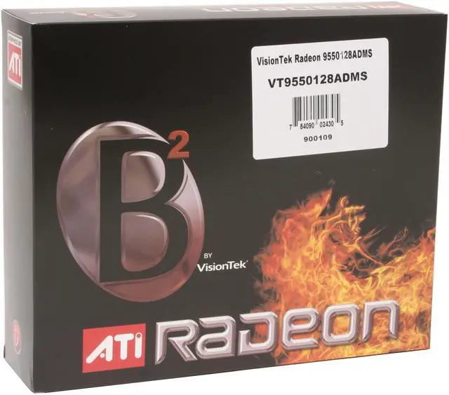 Alt view image 6 of 6 - VisionTek Radeon 9550 128MB DDR AGP 4X/8X Graphics Card 900109