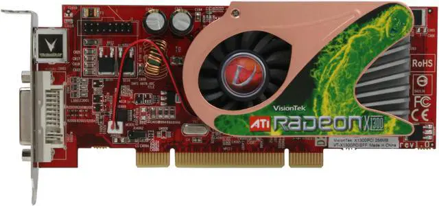 Alt view image 3 of 7 - VisionTek Radeon X1300 256MB GDDR2 PCI Low Profile Graphics Card VTK X1300256PCI-SFF