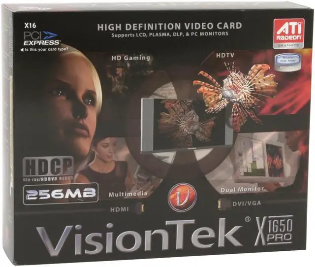 Alt view image 5 of 5 - VisionTek Radeon X1650PRO 256MB GDDR2 PCI Express x16 Low Profile Graphics Card 900118
