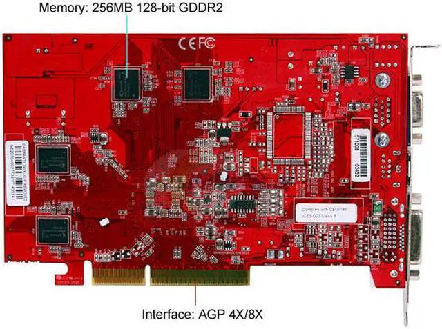 Alt view image 3 of 6 - VisionTek Radeon X1550 256MB GDDR2 AGP 4X/8X Graphics Card 900131