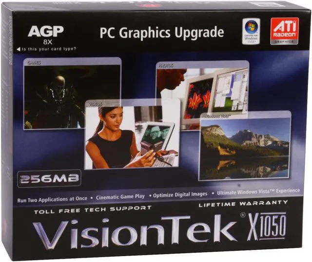 Alt view image 6 of 6 - VisionTek Radeon X1550 256MB GDDR2 AGP 4X/8X Graphics Card 900131