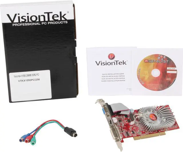 Alt view image 5 of 5 - VisionTek Radeon X1550 256MB GDDR2 PCI Graphics Card 900129