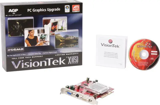 Alt view image 5 of 5 - VisionTek Radeon X1050 256MB GDDR2 AGP 4X/8X Graphics Card 900128
