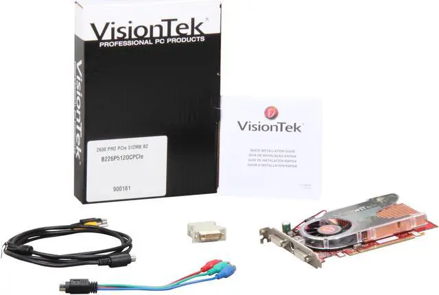 Alt view image 5 of 5 - VisionTek Radeon HD 2600PRO 512MB GDDR2 PCI Express x16 CrossFireX Support Graphics Card 900181