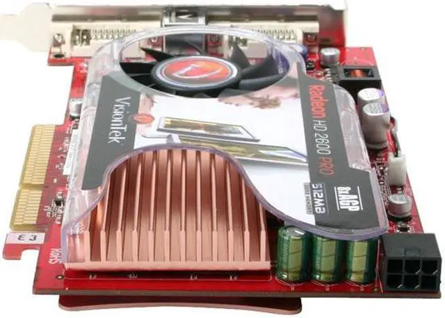 Alt view image 4 of 4 - VisionTek Radeon HD 2600PRO 512MB GDDR2 AGP 8X Graphics Card 900182