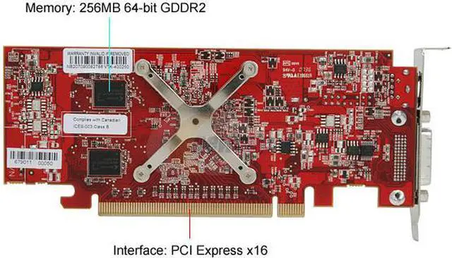 Alt view image 4 of 6 - VisionTek Radeon HD 2400PRO 256MB GDDR2 PCI Express x16 Low Profile Graphics Card 900196