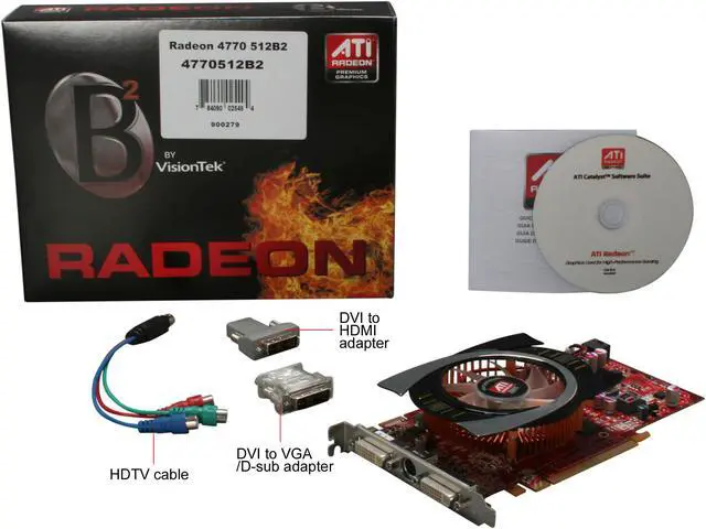 Alt view image 6 of 6 - VisionTek Radeon HD 4770 512MB GDDR5 PCI Express 2.0 x16 CrossFireX Support Graphics Card 784090025494