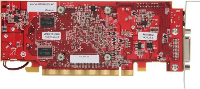 Alt view image 4 of 5 - Visiontek Radeon HD 4350 SFF 512MB DDR2 (2 x DVI-I, TV Out) w/ 2 x DVI-I to VGA Adapter, 900273
