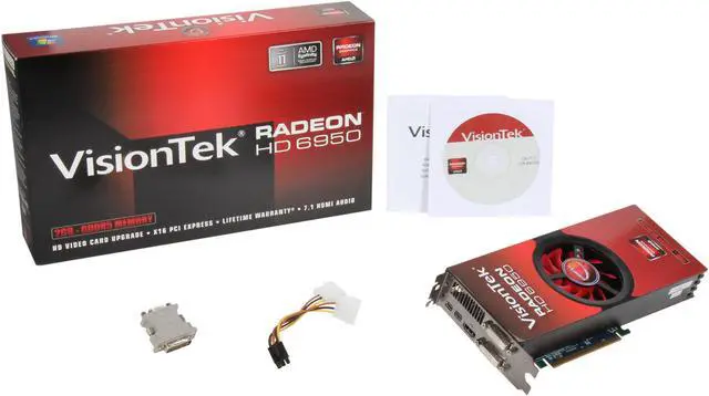 Alt view image 6 of 6 - VisionTek Radeon HD 6950 2GB GDDR5 PCI Express 2.1 x16 CrossFireX Support Graphics Card 900352