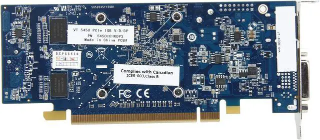 Alt view image 4 of 6 - VisionTek Radeon 5450 SFF 1GB DDR3 (DVI-I, DP, VGA) Graphics Card - 900320