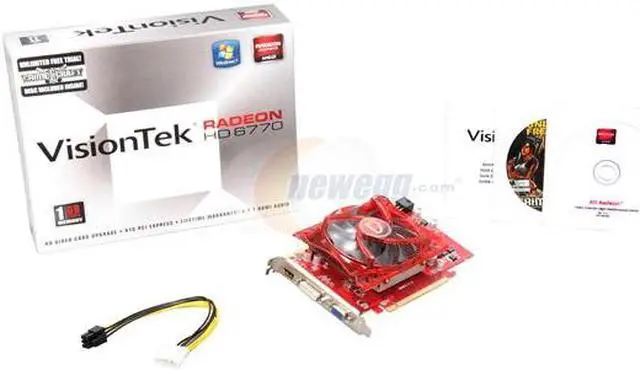 Alt view image 5 of 5 - VisionTek Radeon HD 6770 1GB GDDR5 PCI Express 2.1 x16 CrossFireX Support Graphics Card 900368