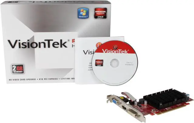 Alt view image 5 of 5 - Visiontek Radeon HD 5450 2GB DDR3 (DVI-I, HDMI, VGA), 900356