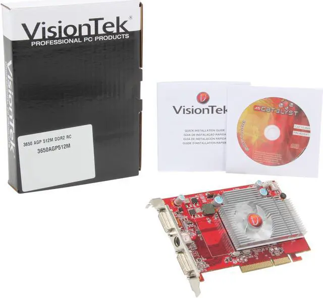 Alt view image 5 of 5 - VisionTek Radeon HD 3650 512MB DDR2 AGP Graphics Card 400732