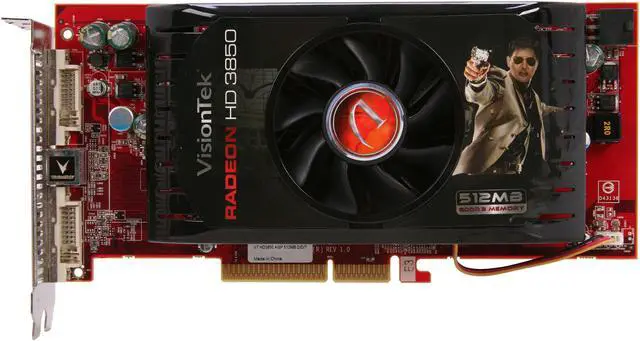 Alt view image 3 of 6 - VisionTek Radeon HD 3850 512MB GDDR3 AGP Graphics Card 400355