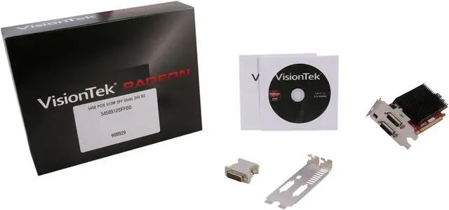 Alt view image 6 of 6 - VisionTek Radeon 5450 512MB DDR3 3M (2 x DVI-I, miniDP) (900529)