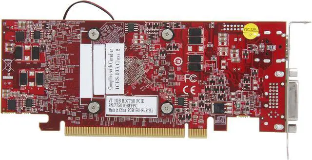 Alt view image 4 of 5 - VisionTek Radeon 7750 SFF 1GB GDDR5 (DVI-I, HDMI) (900549)