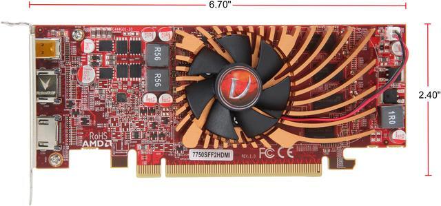Alt view image 5 of 8 - Visiontek Radeon HD 7750 SFF 1GB DDR3 3M (2 x HDMI, Mini DP), 900574