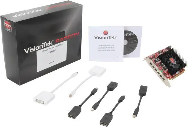 Alt view image 8 of 8 - Visiontek Radeon HD 7750 2GB GDDR5 6M (6 x Mini DP), 900614