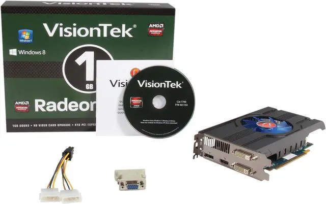 Alt view image 6 of 6 - VisionTek Radeon HD 7790 1GB DDR5 PCI Express 3.0 x16 CrossFireX Support Graphics Card 900621