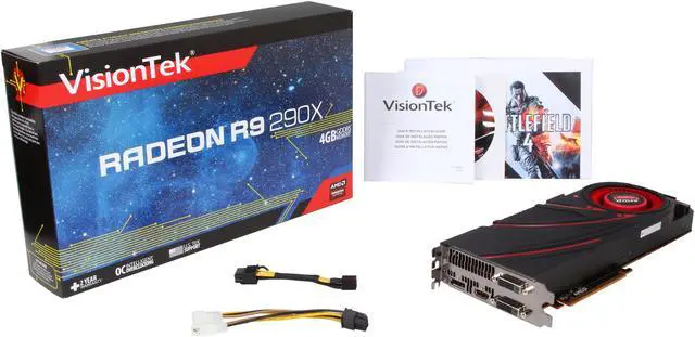 Alt view image 6 of 6 - VisionTek Radeon R9 290X 4GB GDDR5 PCI Express 3.0 Graphics Card 900672