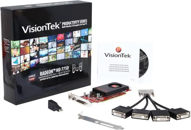 Alt view image 5 of 5 - Visiontek Radeon HD 7750 SFF 1GB DDR3 5M VHDCI (4 x DVI-D, Mini DP), 900669
