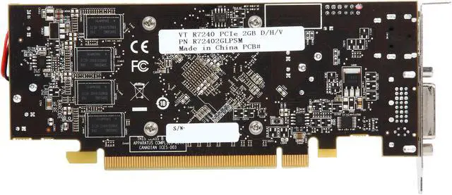 Alt view image 4 of 5 - VisionTek Radeon R7 240 SFF 2GB DDR3 (DIV-D, HDMI, VGA) (900701)