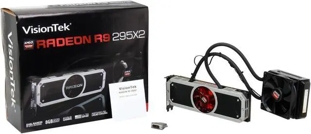 Alt view image 6 of 6 - VisionTek Radeon R9 295x2 8GB GDDR5 PCI Express 3.0 CrossFireX Support Graphics Card 900703