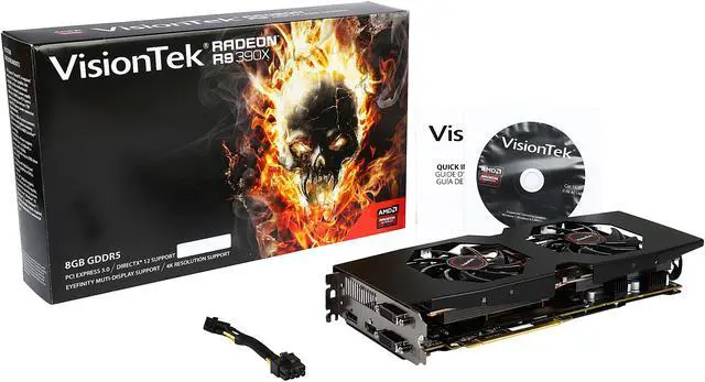 Alt view image 6 of 6 - Visiontek Radeon R9 390X 8GB GDDR5 4M (2 x DVI-D, DP, HDMI), 900810