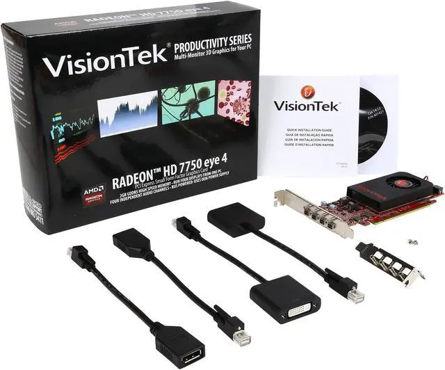 Alt view image 5 of 5 - VisionTek Radeon 7750 SFF 2GB GDDR5 4M (4 x miniDP) (900798)