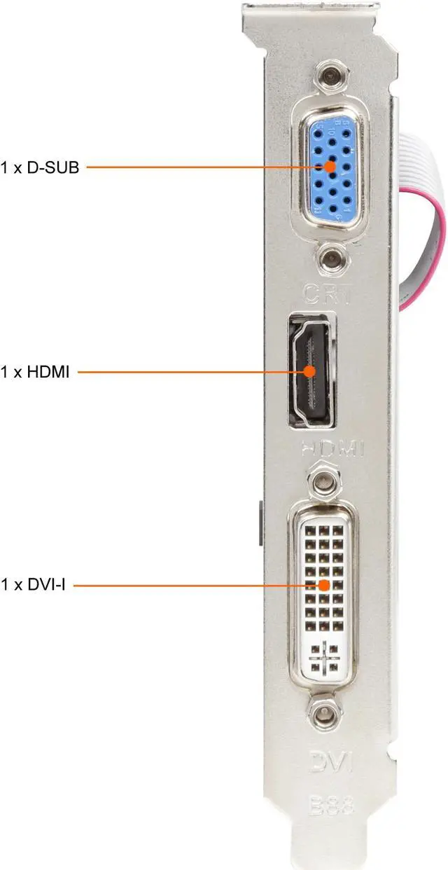 Alt view image 4 of 6 - VisionTek Radeon 5450 1GB DDR3 PCI Express 2.1 x16 ATX Graphics Card 900860