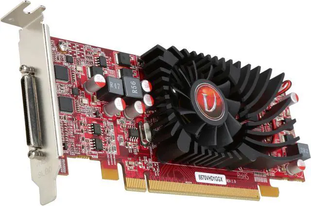 Alt view image 2 of 6 - VisionTek Radeon HD 5570 1GB DDR3 PCI Express 2.0 x16 Small Form Factor (SFF) Graphics Card 900901