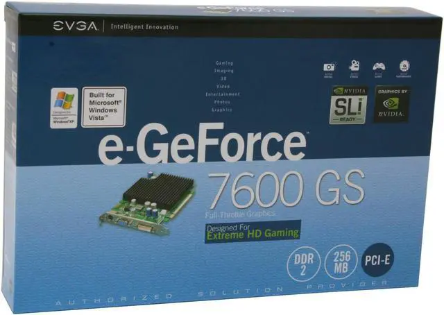 Alt view image 5 of 5 - EVGA GeForce 7600GS 256MB GDDR2 PCI Express x16 SLI Support Graphics Card 256-P2-N549