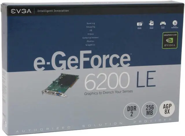 Alt view image 5 of 5 - EVGA GeForce 6200LE 256MB GDDR2 AGP 4X/8X Graphics Card 256-A8-N295-LX