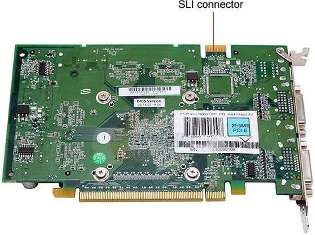 Alt view image 4 of 6 - EVGA GeForce 7600GT 256MB GDDR3 PCI Express x16 SLI Support Graphics Card 256-P2-N554-AX