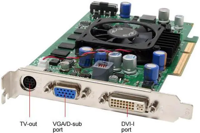 Alt view image 2 of 7 - EVGA GeForce 7600GS 256MB GDDR2 AGP 4X/8X Graphics Card 256-A8-N542-AX