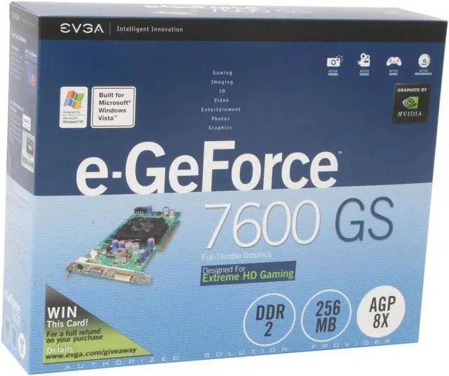 Alt view image 7 of 7 - EVGA GeForce 7600GS 256MB GDDR2 AGP 4X/8X Graphics Card 256-A8-N542-AX