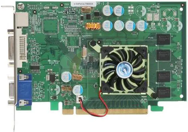 Alt view image 3 of 5 - EVGA GeForce 7300GS 128MB GDDR2 PCI Express x16 Graphics Card 128-P2-N431-LX