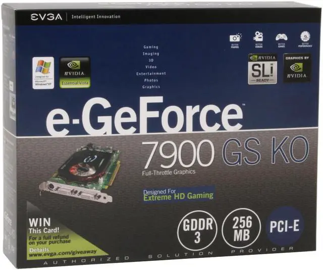 Alt view image 6 of 6 - EVGA GeForce 7900GS 256MB GDDR3 PCI Express x16 SLI Support Graphics Card 256-P2-N624-AR