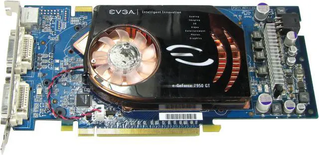 Alt view image 2 of 3 - EVGA 512-P2-N637-AR GeForce 7950GT 512MB 256-bit GDDR3 PCI Express x16 SLI Support KO Superclocked Video Card