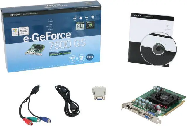 Alt view image 5 of 5 - EVGA GeForce 7600GS 256MB GDDR2 PCI Express x16 SLI Support Graphics Card 256-P2-N541-T2