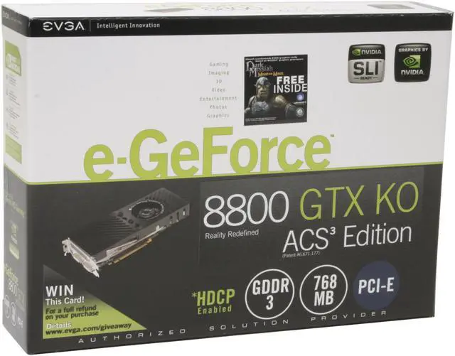 Alt view image 6 of 6 - EVGA 768-P2-N837-AR GeForce 8800GTX 768MB 384-bit GDDR3 PCI Express x16 HDCP Ready SLI Supported Video Card