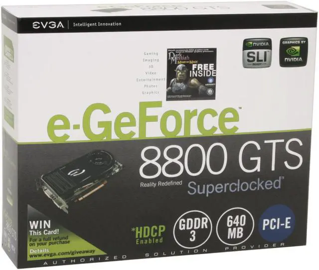 Alt view image 8 of 9 - EVGA 640-P2-N825-AR GeForce 8800GTS 640MB 320-bit GDDR3 PCI Express x16 HDCP Ready SLI Supported Video Card