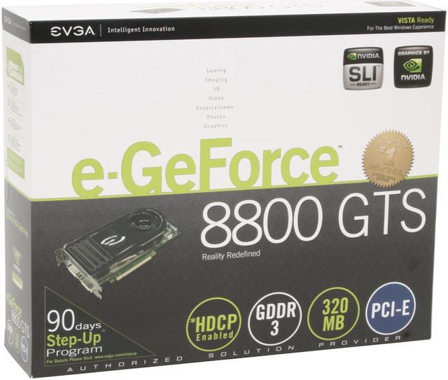 Alt view image 6 of 6 - EVGA GeForce 8800 GTS 320MB GDDR3 PCI Express x16 SLI Support Graphics Card 320-P2-N811-AR