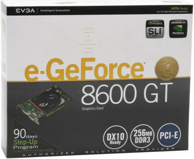 Alt view image 7 of 7 - EVGA GeForce 8600 GT 256MB GDDR3 PCI Express x16 SLI Support Graphics Card 256-P2-N751-AR