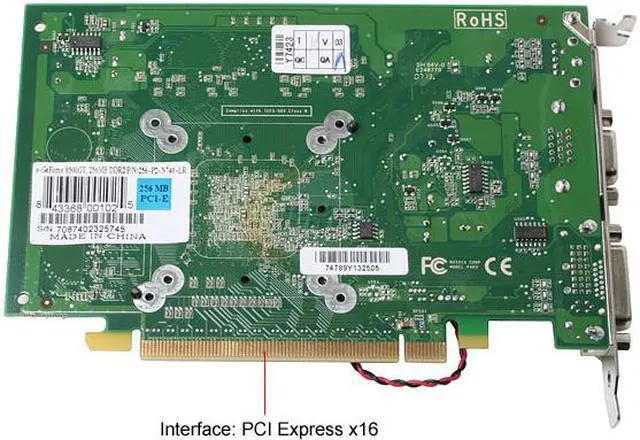 Alt view image 3 of 6 - EVGA GeForce 8500 GT 256MB GDDR2 PCI Express x16 SLI Support Graphics Card 256-P2-N740-LR