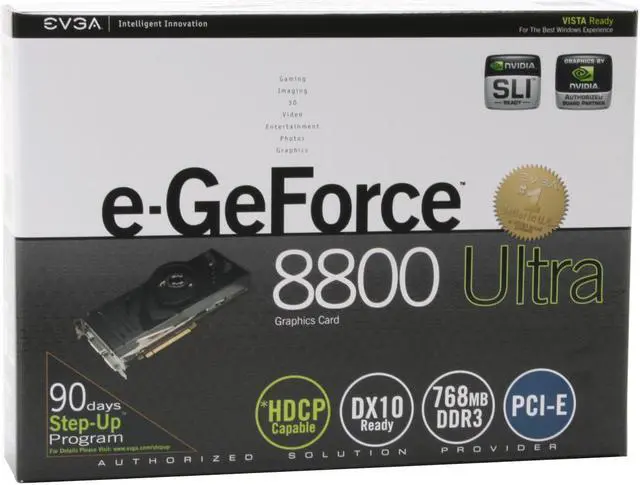 Alt view image 7 of 7 - EVGA GeForce 8800 Ultra 768MB GDDR3 PCI Express x16 SLI Support Graphics Card 768-P2-N881-AR