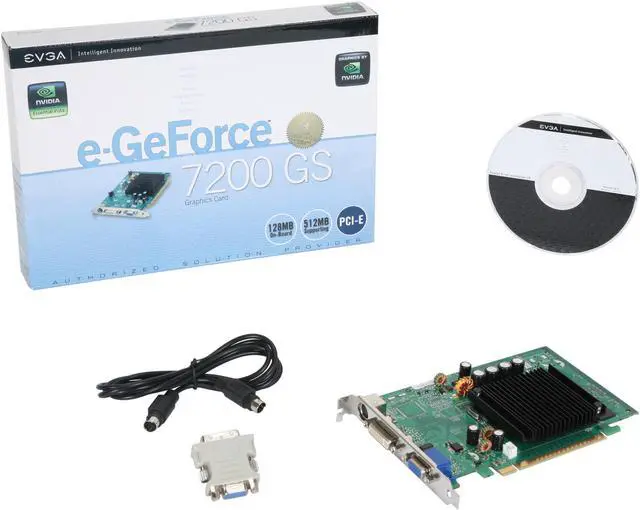 Alt view image 5 of 5 - EVGA GeForce 7200GS 512MB (128MB on Board) GDDR2 PCI Express x16 Graphics Card 128-P2-N428-LR