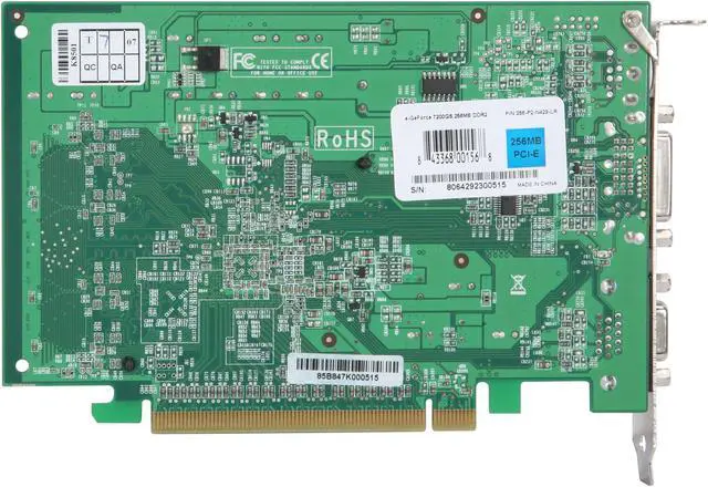 Alt view image 4 of 5 - EVGA GeForce 7200GS 256MB DDR2 PCI Express x16 Graphics Card 256-P2-N429-LR